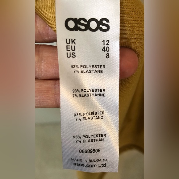 ASOS Gold Velvet Midi Wrap Dress; Size 8. NWT. - Picture 9 of 12